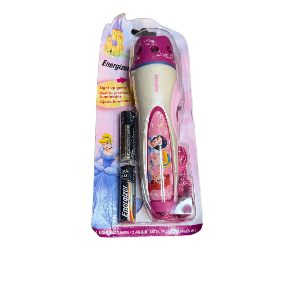 Energizer Disney Princess Flashlight Pink 2004 Snow White Cinderella NIP
